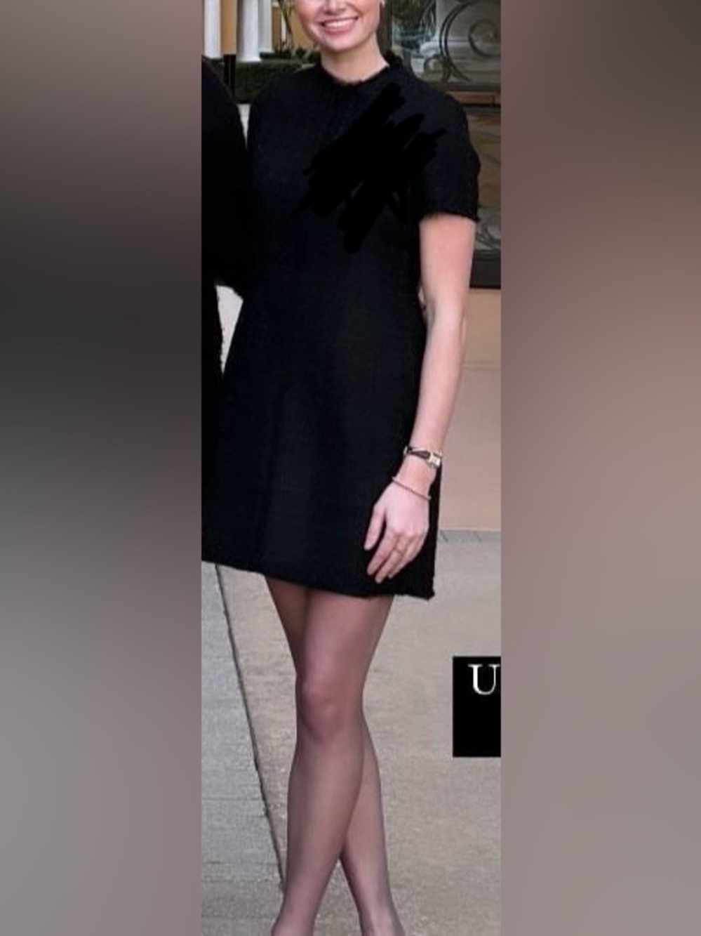 Zara Black Tweed Dress